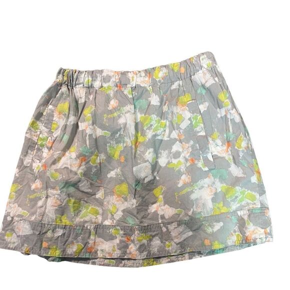 J Crew Wm’s Sz XS Gray Object Print Chic A-Line Cotton Lined Mini Skirt - Picture 2 of 5